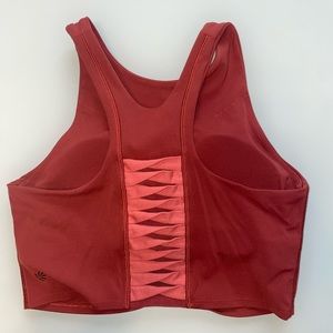 Athleta, Long Line Sports Bra, Small, Brownish Red color